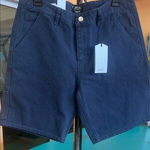 Wesc Men's Deep Blue Flat Front Shorts